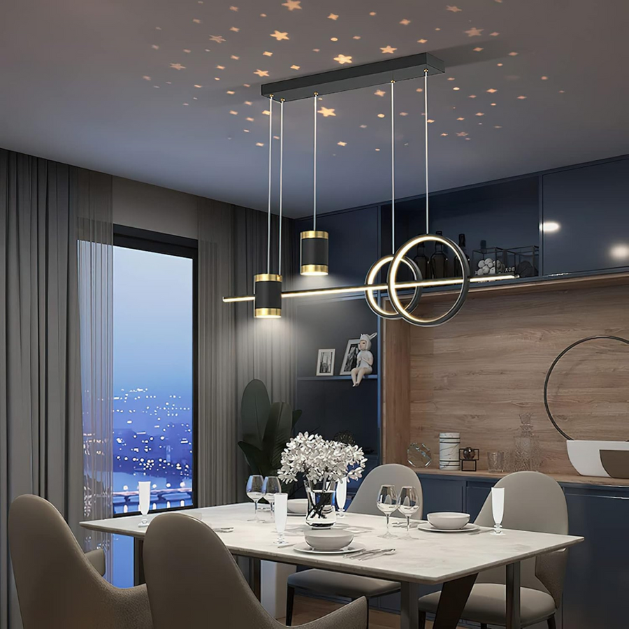 Paulina LED Chandelier 75W Black White