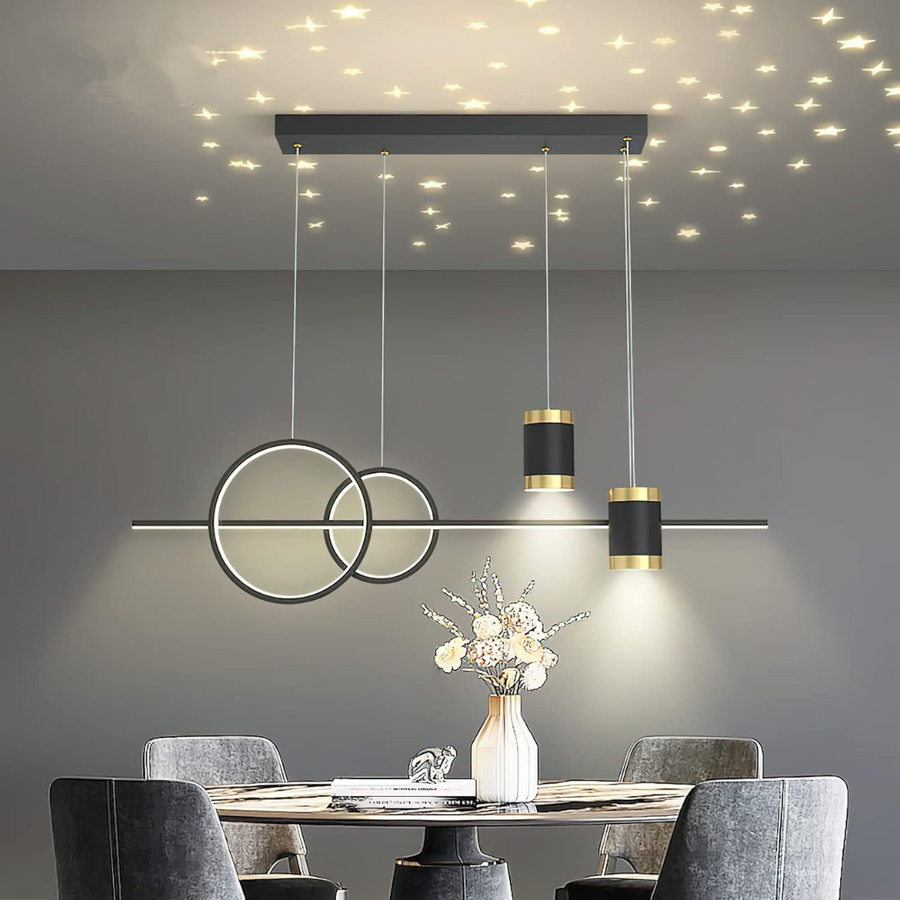 Paulina LED Chandelier 75W Black White