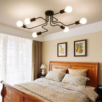 MODERNIST Hexa 6 Chandelier, 6x E27, Black, Modern Design