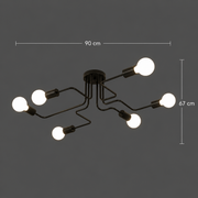 MODERNIST Hexa 6 Chandelier, 6x E27, Black, Modern Design