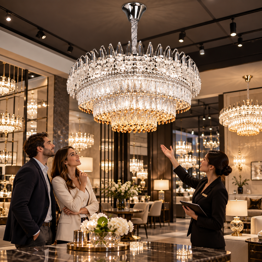 Crystal Chandelier MAJESTIC Regalis 21x E14, Diameter 80cm, Shiny Chrome, Adjustable Height