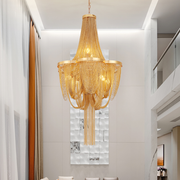 Chandelier MD9010/680MMGD, 8xE14, Diameter 68cm, IP20, Gold, Iron, Aluminum, Bulbs Not Included