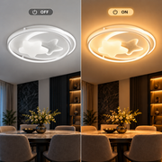 LED chandelier with remote control ISTARAVSHAN, Shape of Heavenly Bodies, 87W, Cold/Warm/Neutral light, Dimmable, White