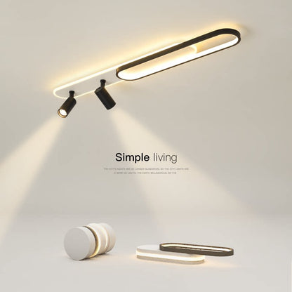 LED Chandelier with Adjustable Projector FISSO Camilla 49W, Cold/Warm/Neutral light, Black