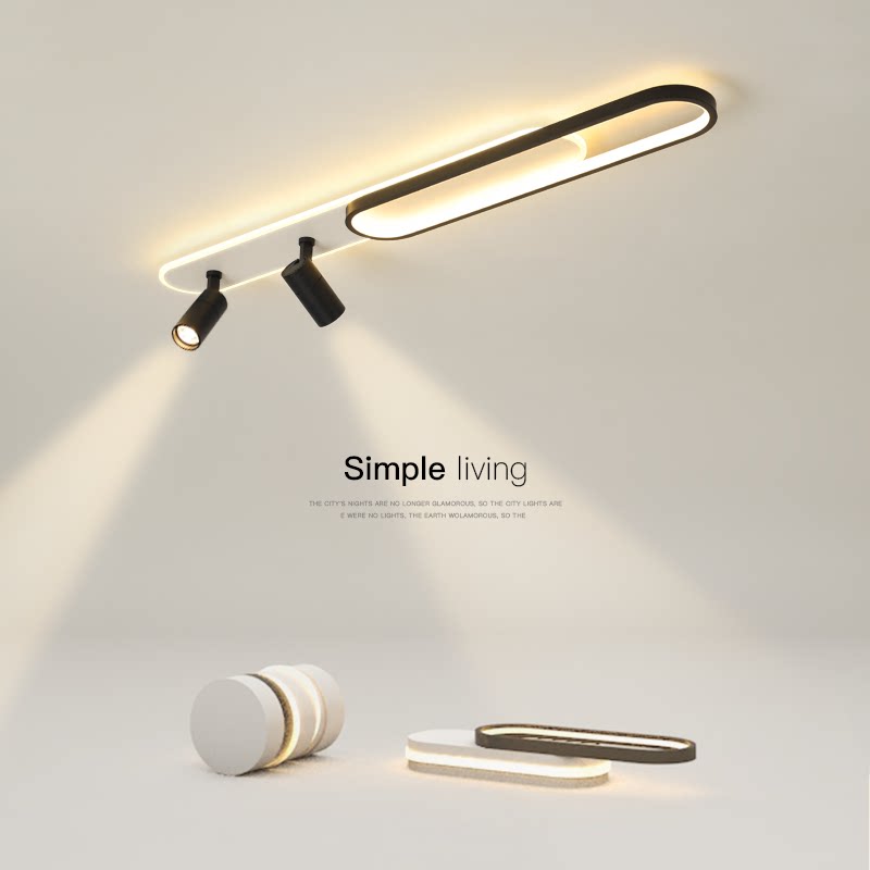 LED Chandelier with Adjustable Projector FISSO Camilla 49W, Cold/Warm/Neutral light, Black