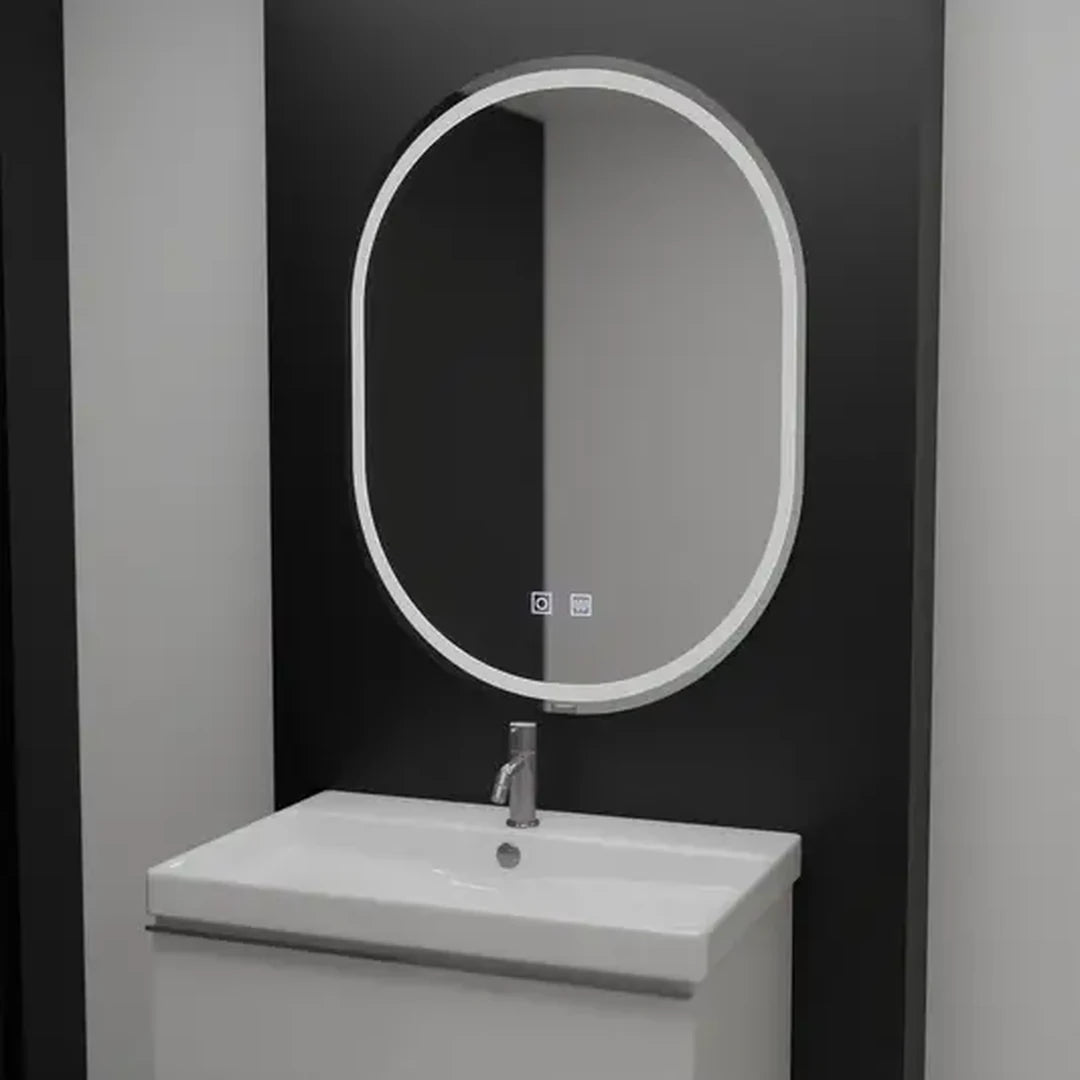 Oval LED mirror, 60x80cm, Velara Touch, Demister System, Dimmable Mirrors Korman E Default Title Alessandro Design