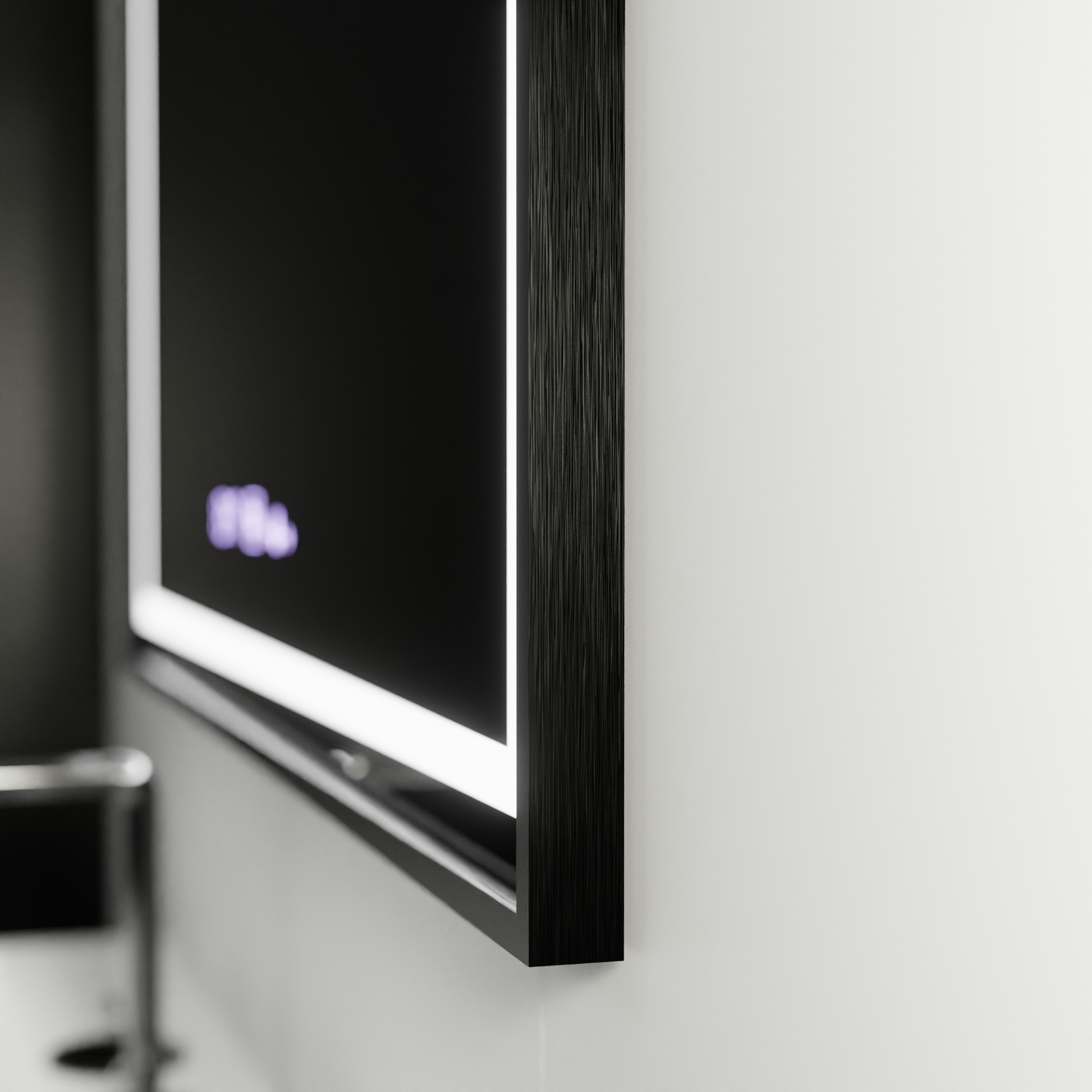 Rectangular LED Mirror, 100x80cm, Verite Majeste Noir MotionGlow Marcello, De-fogging System, Clock & Thermometer, Dimable Mirrors Marcello Default Title Alessandro Design