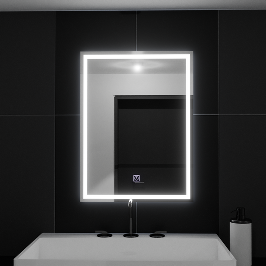 Rectangular LED mirror, 50x70cm, FRAME Basic Touch Mirrors Korman C Default Title Alessandro Design