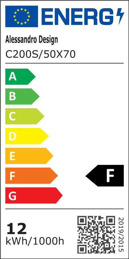 Rectangular LED mirror, 50x70cm, FRAME Basic Touch
