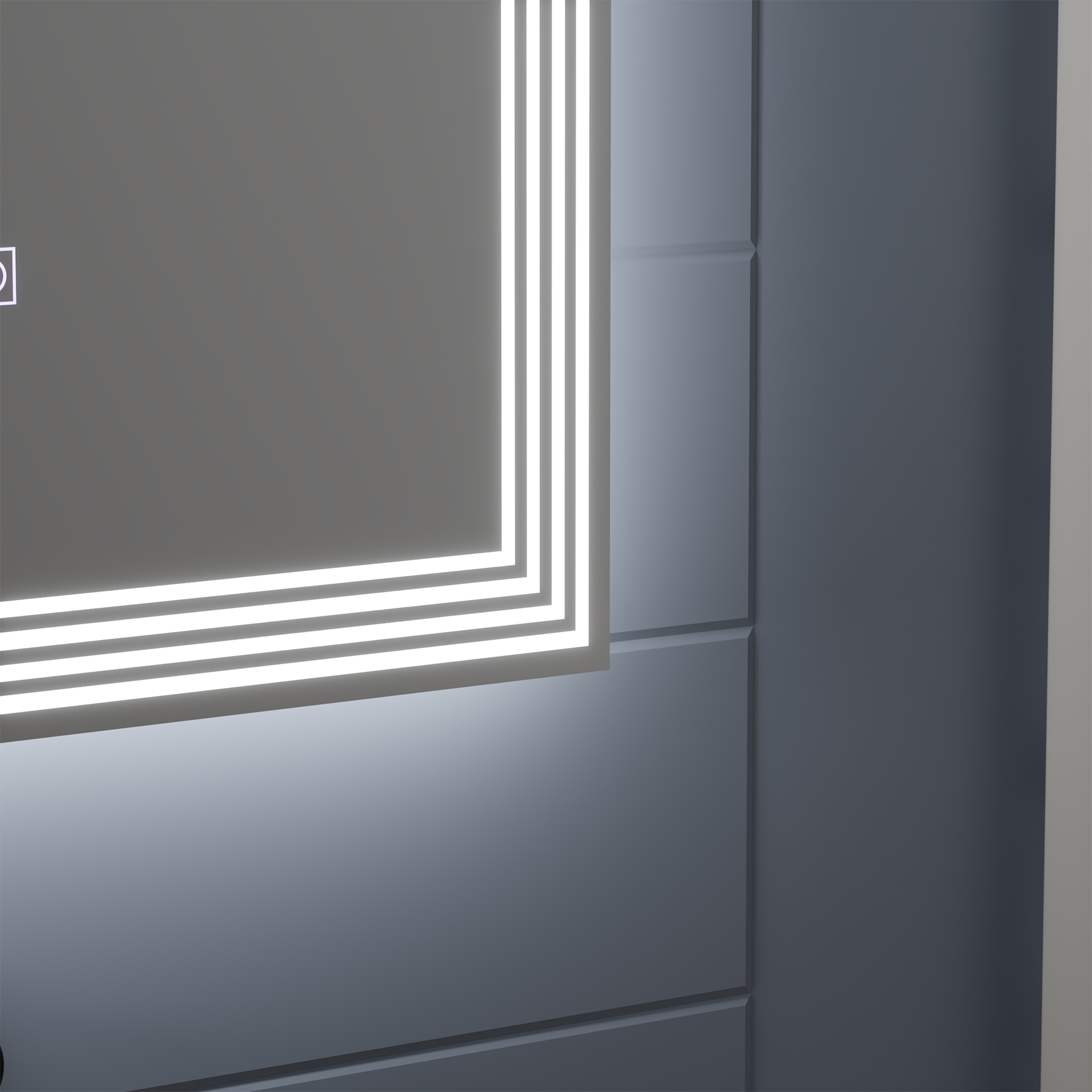 Rectangular LED mirror, Demister, 80x60cm, ADIS Basic Touch Mirrors Korman E Default Title Alessandro Design