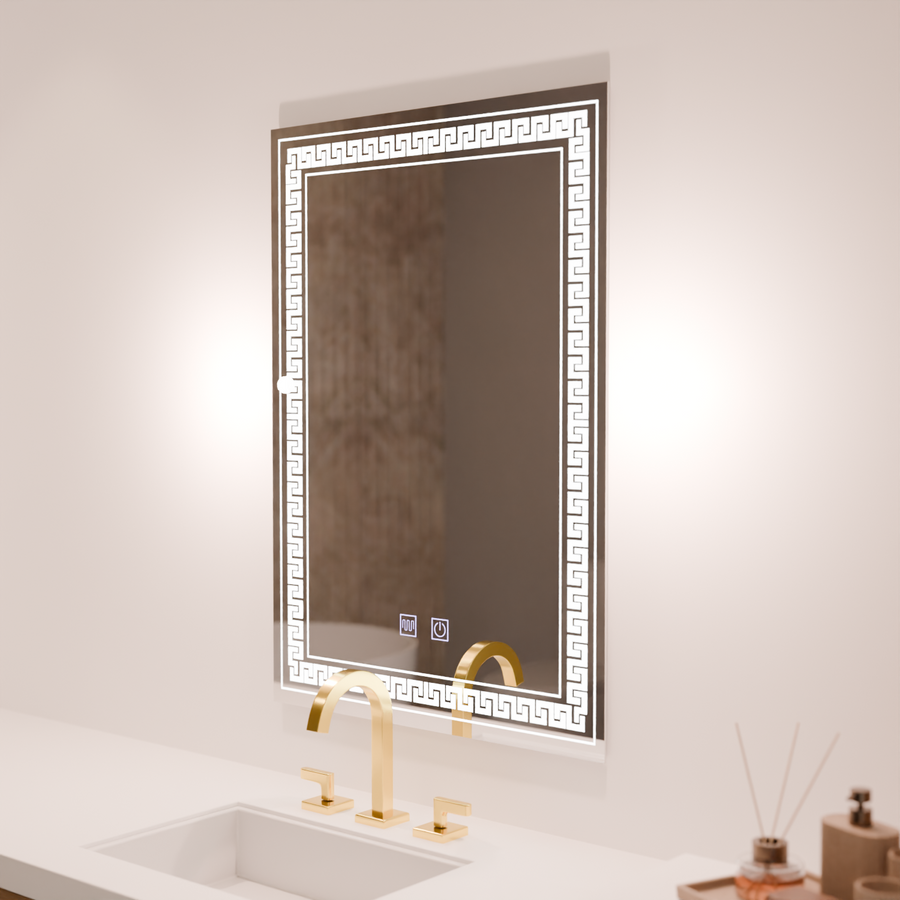 Rectangular LED mirror, 60x80cm, Touch Vivido, Demister System, Dimmable Mirrors Korman E Default Title Alessandro Design