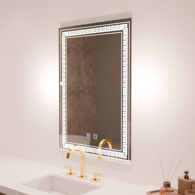 Rectangular LED mirror, 60x80cm, Touch Vivido, Demister System, Dimmable