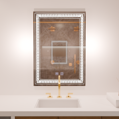 Rectangular LED mirror, 60x80cm, Touch Vivido, Demister System, Dimmable Mirrors Korman E Default Title Alessandro Design