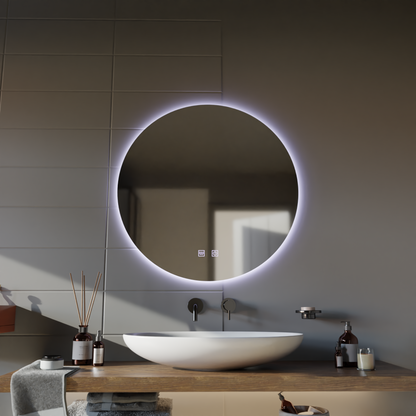 Round LED Mirror, 12W, 50cm, Isolda, Touch, Demist System, Cold Light 6000k Mirrors Korman E Default Title Alessandro Design