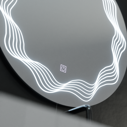 LED Round Mirror 60cm, Flusso Touch, Demister System, Dimmable Mirrors Korman E Default Title Alessandro Design