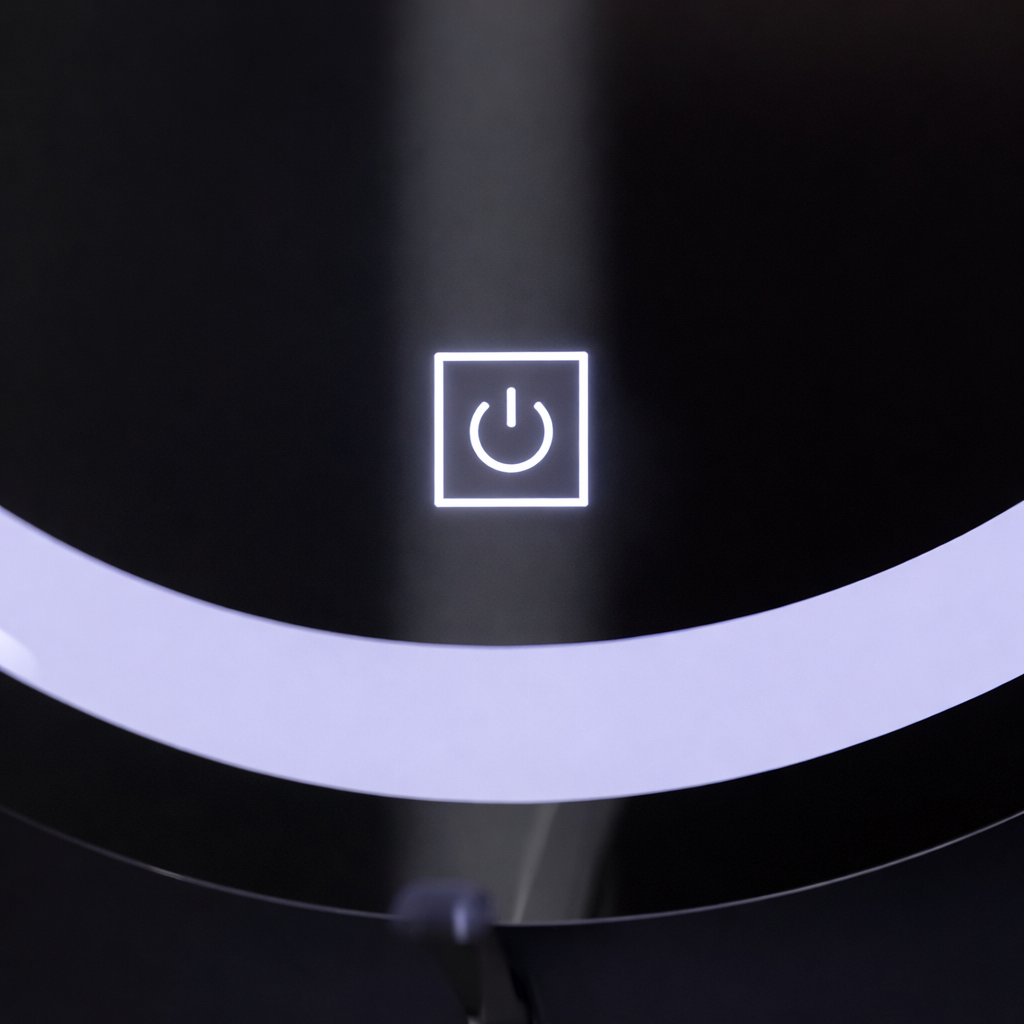 LED Touch Gallio Mirror, Diameter 60cm, Cold Light 6000K, Glass Simple LED Mirror Default Title Alessandro Design