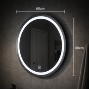 LED Touch Gallio mirror, Diameter 60cm, Cold Light 6000K, Glass