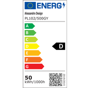 LED ceiling light PL102/500GY, 51W, Diameter 49cm, Warm/Cold/Neutral Light, White