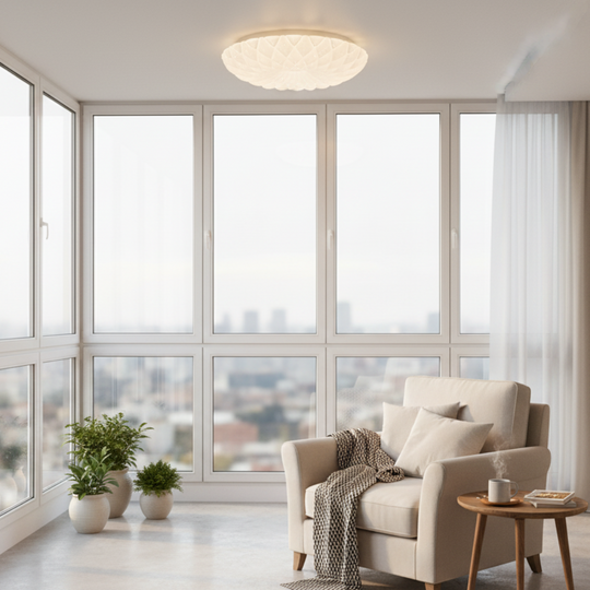 LED ceiling light 23 cm, 22W, 3000K / 4000K / 6000K, White, Metal and Acrylic LED ceiling lights Default Title Alessandro Design