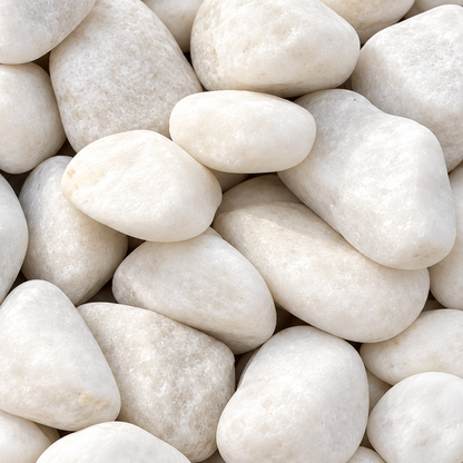 White Decorative Stones for the Garden, Large Size, 20 kg