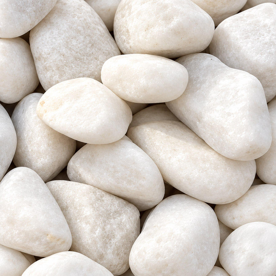 White Decorative Stones for the Garden, Large Size, 20 kg