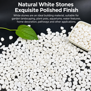 White Decorative Stones for the Garden, Large Size, 20 kg