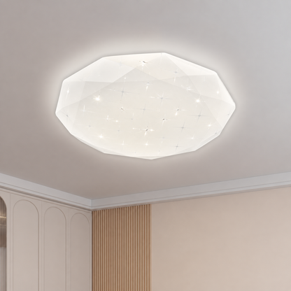 Hexagon LED ceiling light 33 cm, 27W, 3000K / 4000K / 6000K, White, Metal and Acrylic