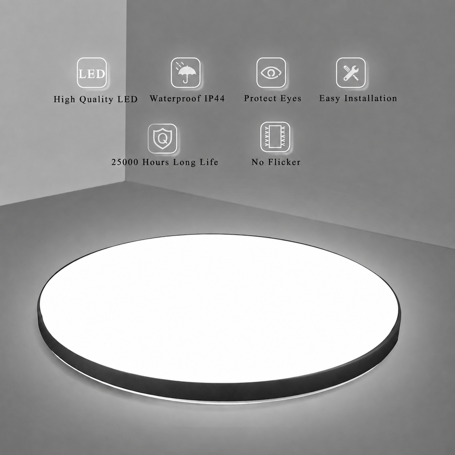 SOLIS LED ceiling light 47cm 70W Cold Light Black