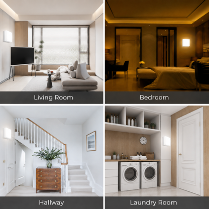 Square LED Ceiling Light, 36W, 22x22cm, Cold Light, 6000K, White