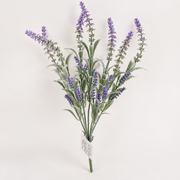 Artificial Plant, Decorative Lavender Flower, 7 Branches, 45 cm, Purple and Green, Set of 2 Pieces
