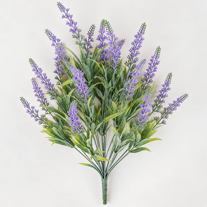 Artificial Plant, Decorative Lavender Flower, 18 Branches, 54 cm, Purple and Green, Set of 2 Pieces