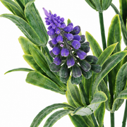 Artificial Plant, Decorative Lavender Flower, 5 Branches, 33 cm, Purple and Green, Set of 2