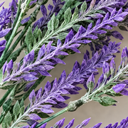 Artificial Plant, Decorative Lavender Flower, 5 Branches, 38 cm, Purple and Green, Set of 2