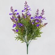 Artificial Plant, Decorative Lavender Flower, 5 Branches, 41 cm, Purple Green and White, Set of 2