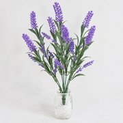 Artificial Plant, Decorative Lavender Flower, 7 Branches, 42 cm, Purple and Green, Set of 2 Pieces
