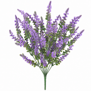Artificial Plant, Decorative Lavender Flower, 9 Branches, 44 cm, Purple and Green, Set of 2 Pieces