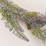 Artificial Plant Decorative Lavender Garland, Voluminous Appearance, 183cm, 72 Branches, Green and Purple, Set of 2 Pieces