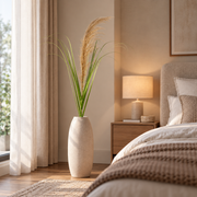 Artificial Plant Ornamental Grass, 110 cm, Reed and Grass, Green and Brown, No Pot