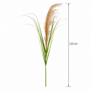 Artificial Plant Ornamental Grass, 110 cm, Reed and Grass, Green and Brown, No Pot