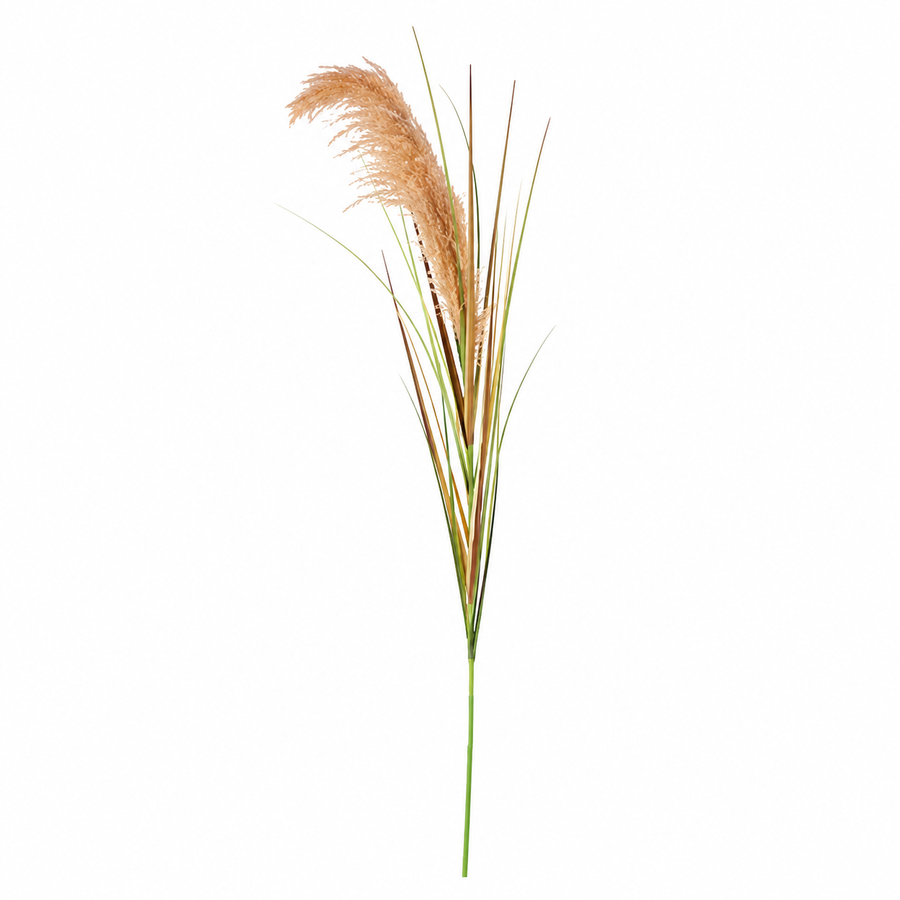Artificial Plant Ornamental Grass, 180 cm, Reed and Grass, Green and Brown, No Pot