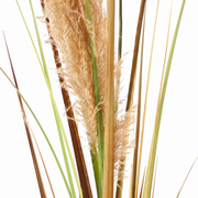 Artificial Plant Ornamental Grass, 180 cm, Reed and Grass, Green and Brown, No Pot