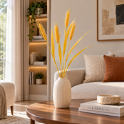 Artificial Plant Ornamental Grass, 83 cm, with 4 Wires, Wheat Spice, Yellow, No Pot