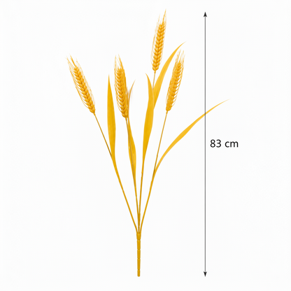 Artificial Plant Ornamental Grass, 83 cm, with 4 Wires, Wheat Spice, Yellow, No Pot