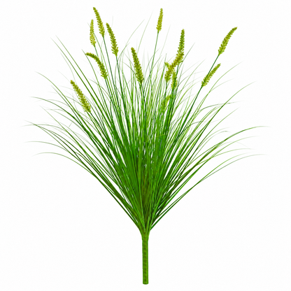 Artificial Fox Tail Type Ornamental Grass Plant, 100 cm, with 12 Spices, Green, No Pot