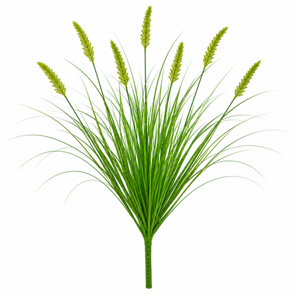 Artificial Fox Tail Type Ornamental Grass Plant, 60 cm, with 7 Spices, Green, No Pot