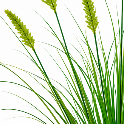 Artificial Fox Tail Type Ornamental Grass Plant, 60 cm, with 7 Spices, Green, No Pot