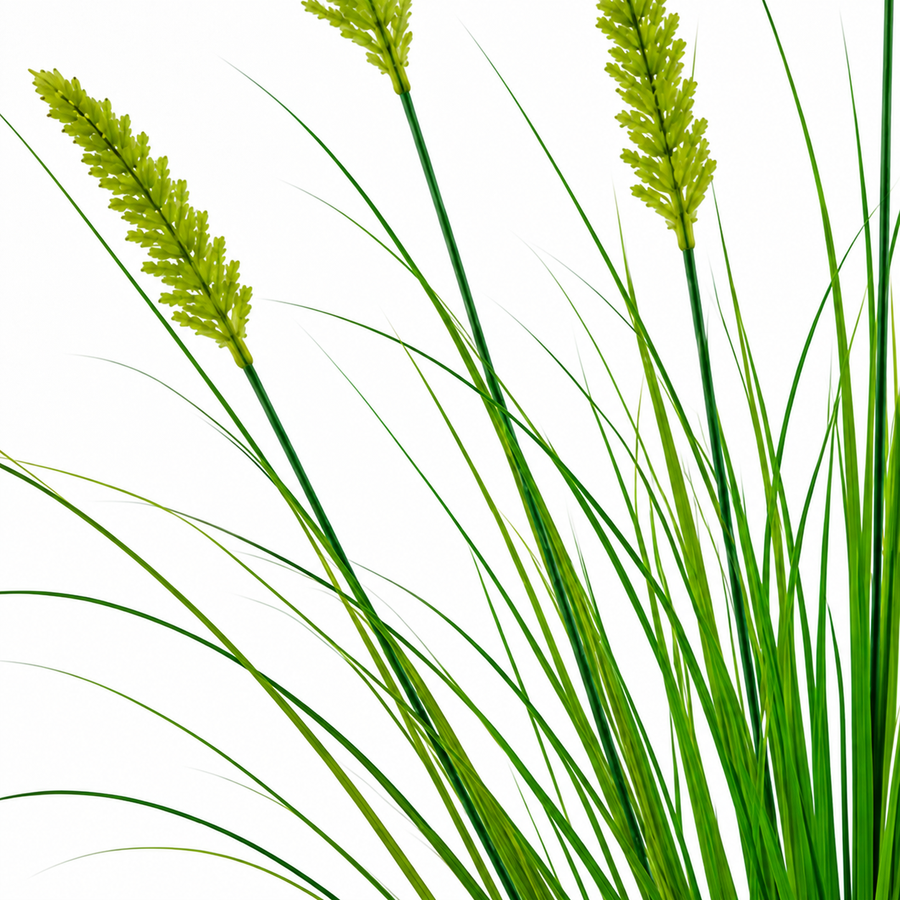Artificial Fox Tail Type Ornamental Grass Plant, 60 cm, with 7 Spices, Green, No Pot