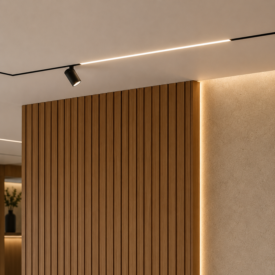 Proiector Liniar LED Pentru Sina Magnetica ZARAFSHAN, 20W, Lungime 60cm, Lumina Neutra, Negru