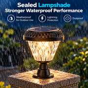 LED Solar Lamp for Outdoor Pole KATTAKURGAN, 8W, Warm/Cold/Neutral Light + RGB, Round Shape, Aluminum, Black, Dimmable