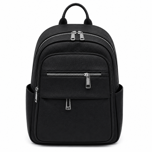 Rucsac Urban PLOVDIV, 38x31x12 cm, Material PU, Negru